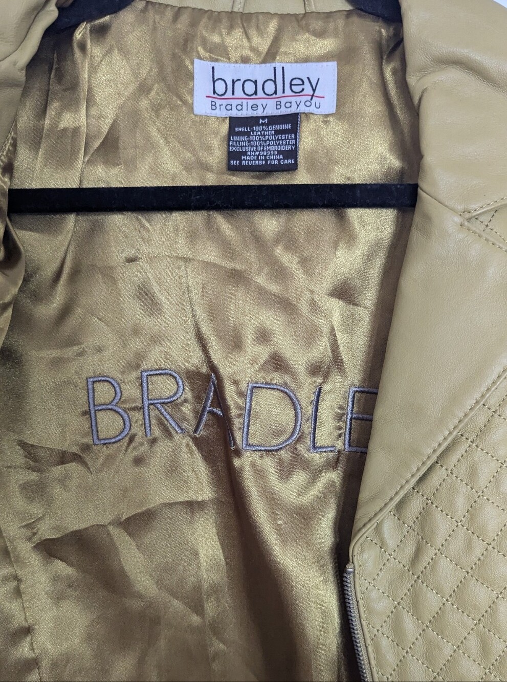 Bradley Bayou Green Quilted Leather Jacket Green - Picture 5 of 8